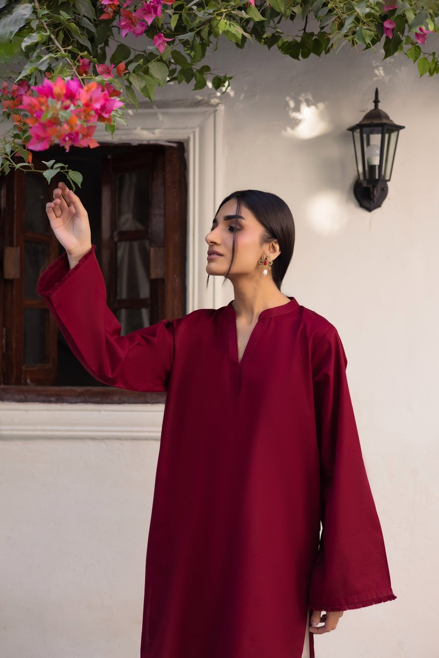 Nooray Mehroon – 2 Piece Kurti Set