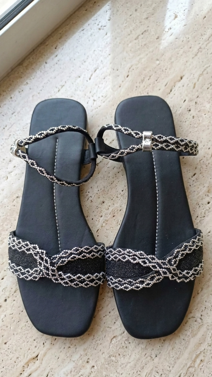 Walkzy Braided Chain Strap Flat Sandal — Artisan Detail, Everyday Elegance!